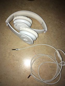 White Beats headphones