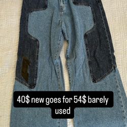 Pacsun Formula 1 official licensed two-tone denim jeans.