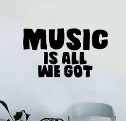 Pre Made Wall Decal Home Decor Music
