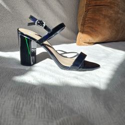 Navy Iridescent Heels Size 8 