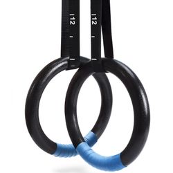 PACEARTH Gymnastic Rings Black/Grey/Orange/Green/Red 1100lbs Capacity with 14.76ft Adjustable Buckle Straps Pull Up Exercise Rings Non-Slip Rings for 