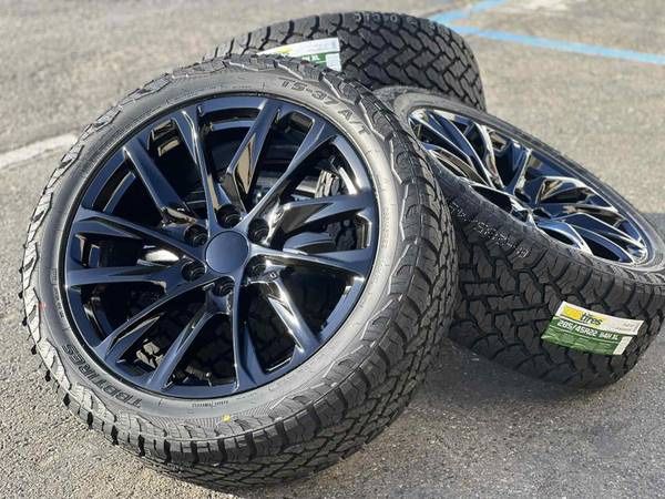22” NEW Wheels Rims Tires GMC Sierra Yukon Chevy Silverado 1500 Tahoe Cadillac Escalade Chevrolet Denali Suburban Black Silver Chrome Off-road 2024