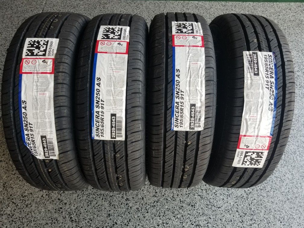 Set of 4 New 195/65R15 Falken Tires 1956515 llantas 195 65 15 65K Mileage