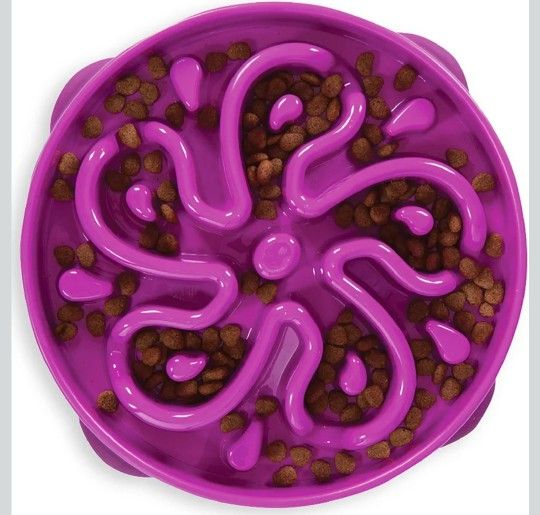 Outward Hound Large Slow Feeder Bowl, Puzzle Maze for Fast Eaters, Medium to Large Dogs, Helps Prevent Bloat