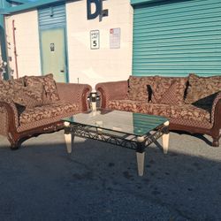 2PC. MEDITERRANEAN STYLE COUCH