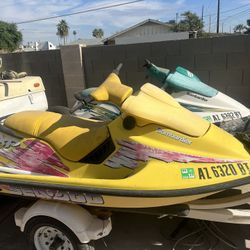 2 Seadoo Jet skis Plus Trailer 