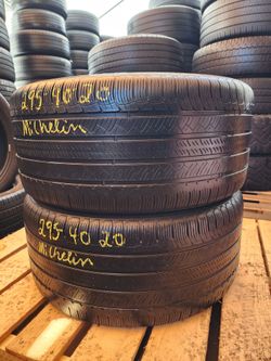 295 40R 20 MICHELIN LATITUDE TOUR HP TIRE 2954020 USED TIRES (PAIR) MOUNT BALANCE INCLUDED