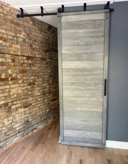 Barn Door with Hardware 3ft wide 8ft 5.5in height Track is 6ft