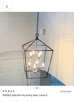 Lantern Chandelier 8 light-New in box