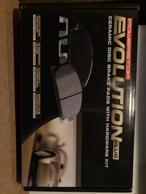 Power Stop Rear Ceramic Brake Pads with Hardware powerstop rear brake rotors