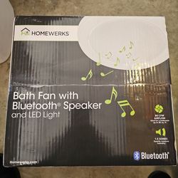 HOMEWERKS Bath Fan w/Bluetooth Speaker & LED Light