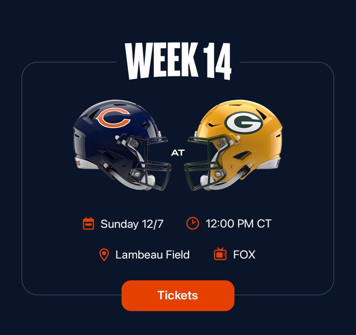 Bears Vs Packers- Dec 20
