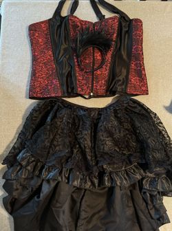 Corset And Black Skirt Costume Adult Women’s Plus Size