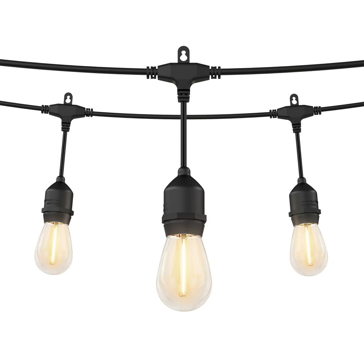 Artika Blaze 20 LED Bulb Outdoor Solar String Lights Matte Black