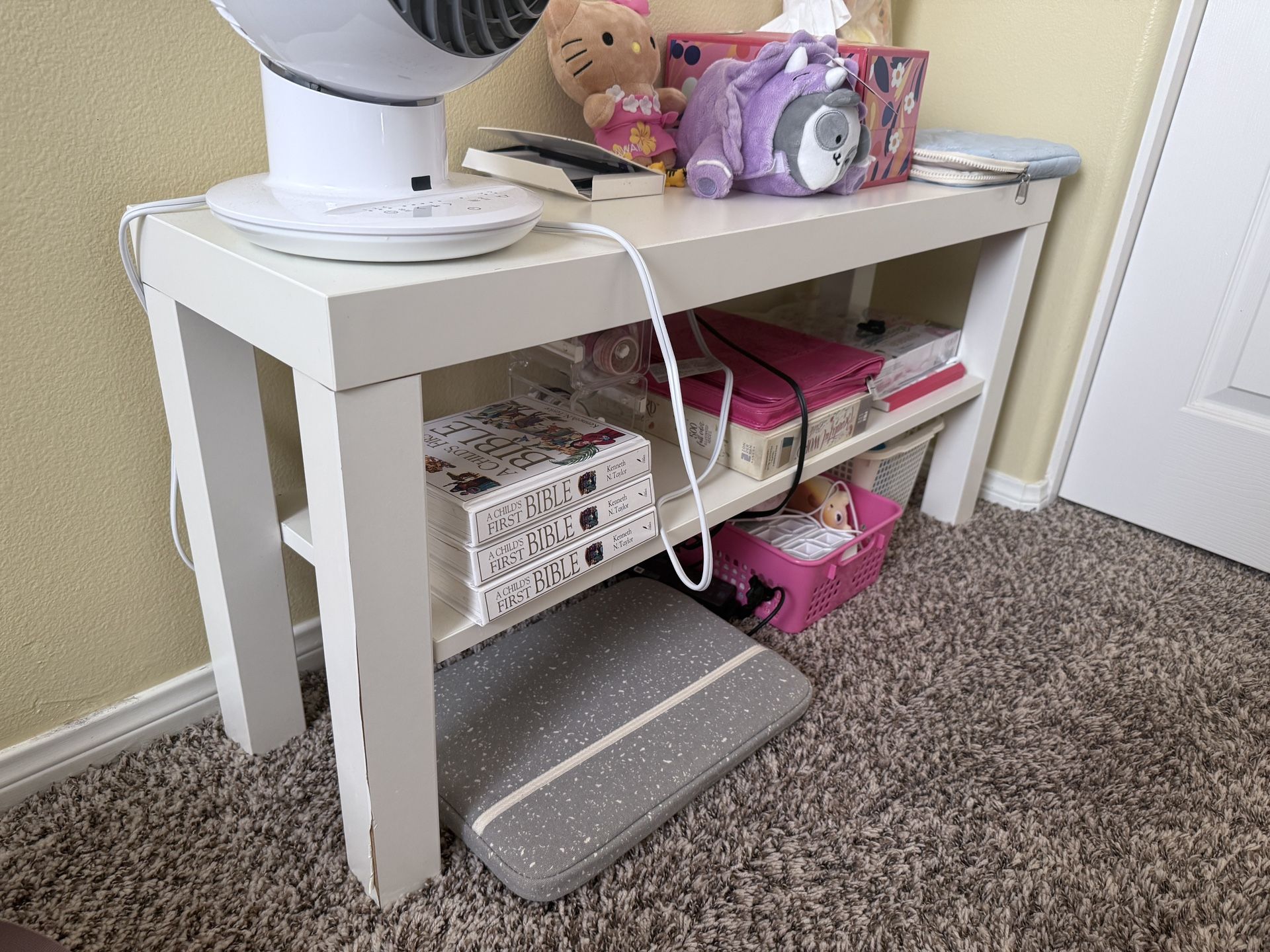 IKEA Small White Shelf, Bookshelf, Nightstand, Table Adults Kids Good Condition