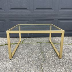 Gold Glass Coffee Table 