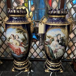 Large French Style Porcelain vases