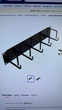 Belkin F4D320 2u Cable Management  New