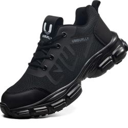 Hogent Steel Toe Shoes for Men Lightweight Comfortable Non Slip Work Shoes Women Puncture Proof Safety Sneakers for Industrial Construction & Daily Li