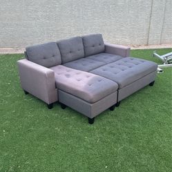 Chaise Couch / Sofa With Ottoman 