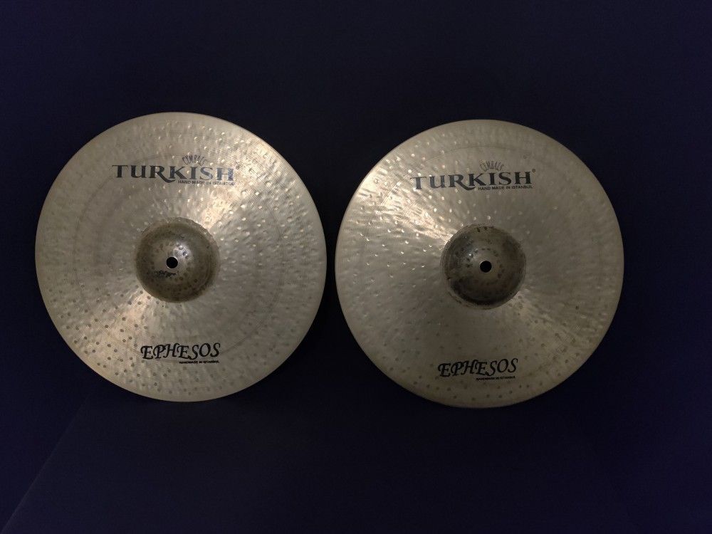 14" Ephus Turkish Hi Hat Cymbals Made In Istanbul 4 Drum set Ride Crash Splash Trash China Ozone
