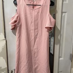 Pink Off Shoulder Dress