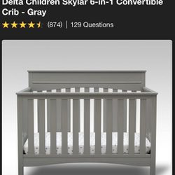 Convertible Crib, minor wear w/mattress(optional)