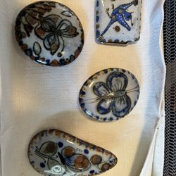 Mexico Ceramic Belt Buckles (4Pcs)