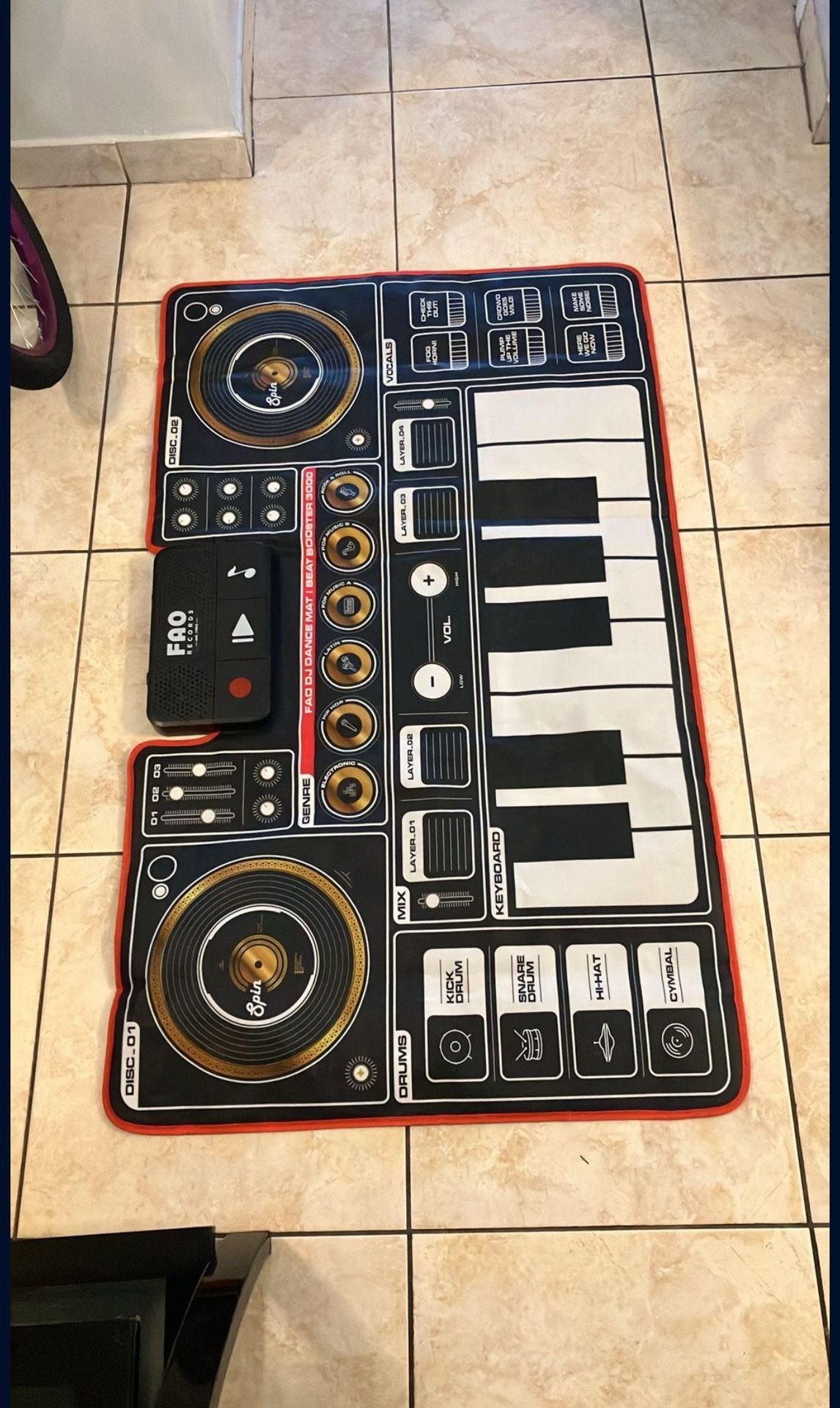 Giant Electronic DJ Mixer Mat & Dance Game