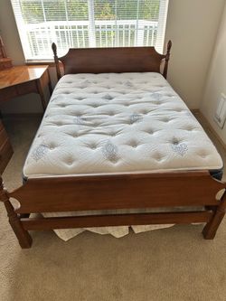Queen size bed, and frame