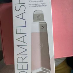 DERMAFLASH DERMAPORE Skin Care Device, Ultrasonic 2-in-1 Pore Extractor and Serum Infuser, Icy Pink