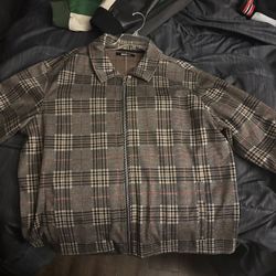 Fashion Nova (Discounted) Plaid Zip up Jacket (Size XL)