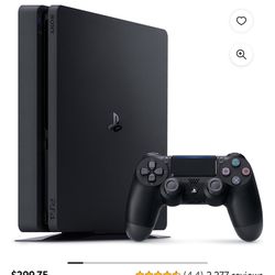 Used Black PS4 Slim 1TB With Games 