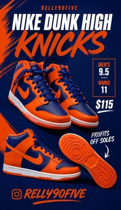 Nike dunk high ‘Knicks’ Men’s size 9.5 women’s 11