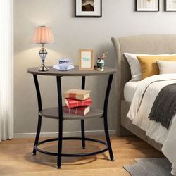 Jago Round End Table, Compact Side Table for Living Spaces