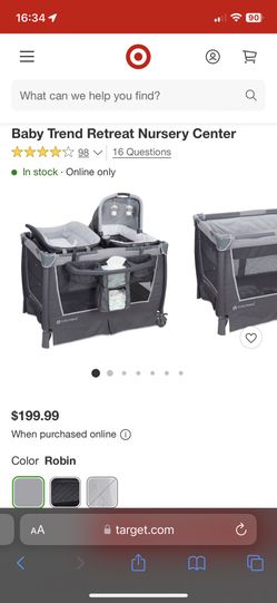 Baby Trend Retreat Nursery Center *Like New!*