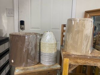 Set of 34 Lamp Shades Still in Plastic