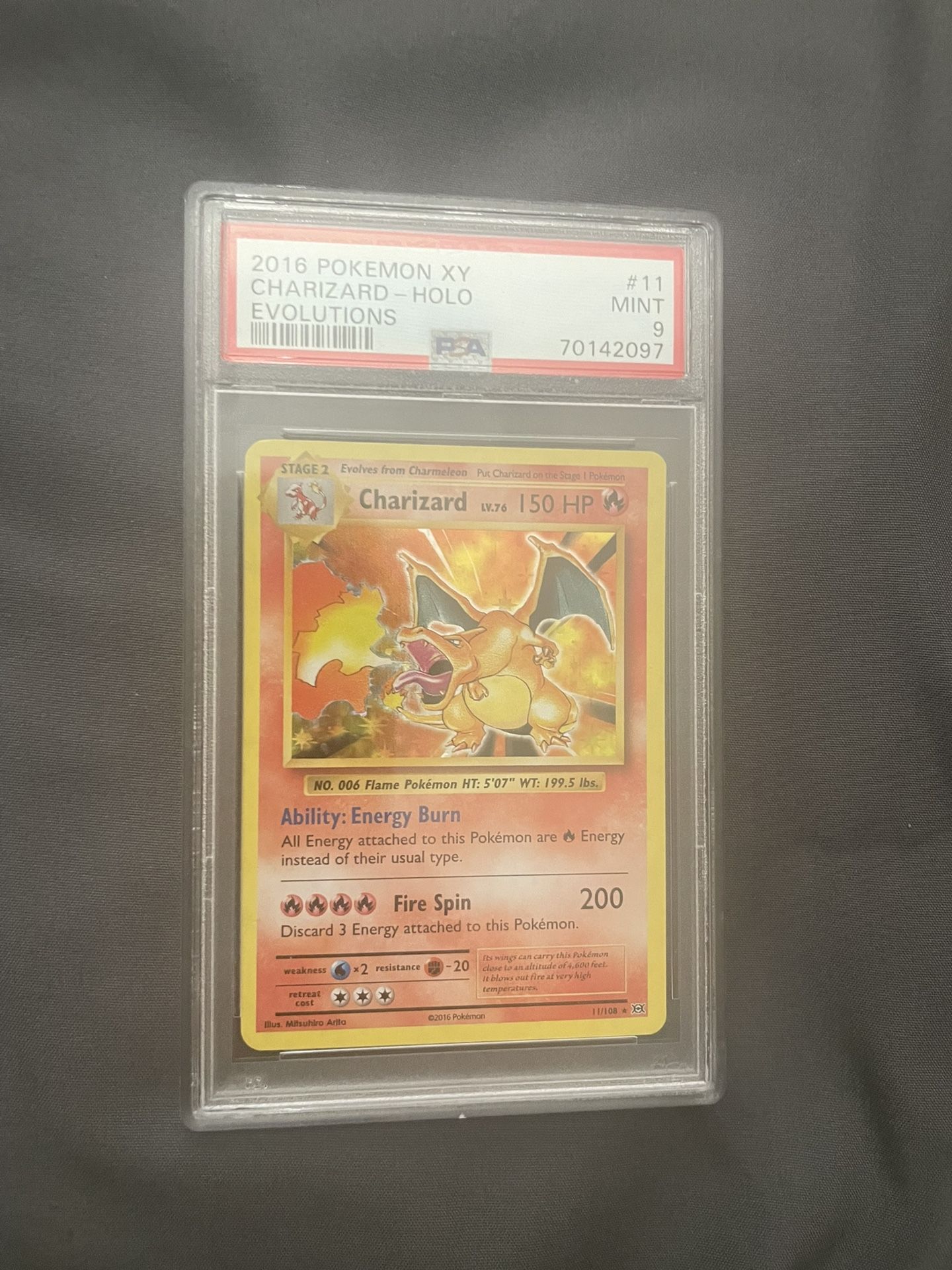 Pokemon 2016 Charizard XY PSA 9