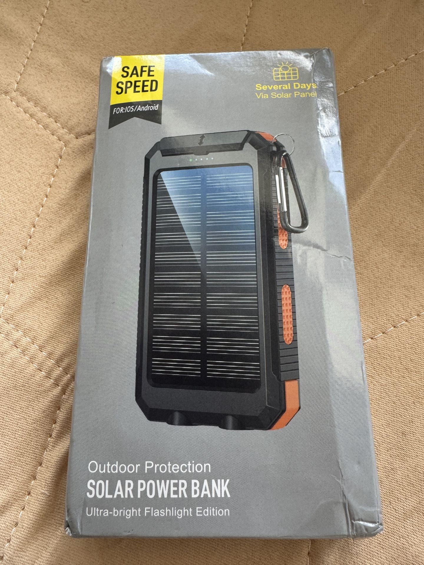 Solar Charger Power Bank 49800mAh Wireless Charger QC 3.0 Fast Charging Power Bank 8 Outputs 4 Inputs Solar Portable Charger Compatible with All Mobil