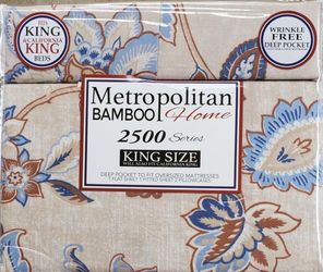 Metropolitan Bamboo 2500 Series King Size 4pc Sheet Set