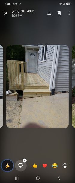 Treated deck WITH STEPS.