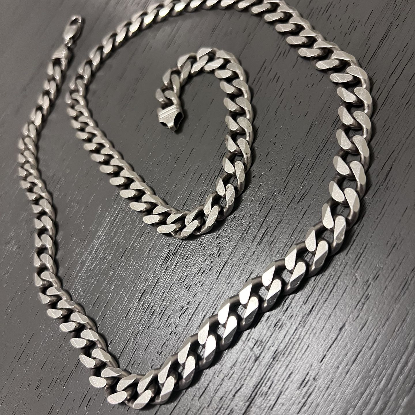 Solid Sterling Silver Cuban Chain - Heavy Piece 143.8 Grams