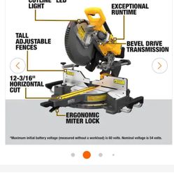 Dewalt  60V Lithium-Ion 12 in. Cordless Sliding Miter Saw