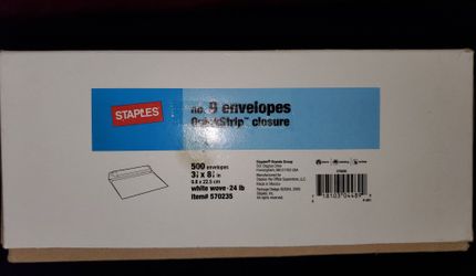 Staples Business Envelopes #9
