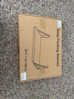 2 Deep floating shelves black