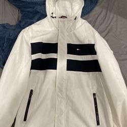 Tommy Hilfiger Men's Performance Poly Midlength Hooded Rain Jacket