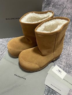 Balenciaga Boots Brown Fur Inside 