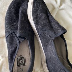 Sparkly Black Slip Ons