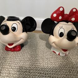 Disney Tea Pots Mickey And Minnie Set