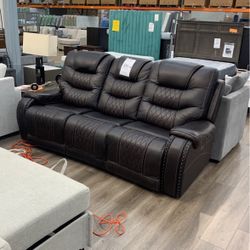 Sandía Leather Power Sofa